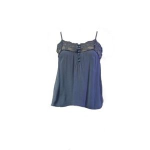 Dusty Blue Silky Lace Camisole Top